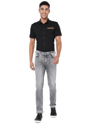 grey solid distressed jean - 18445916 - Standard Image - 4