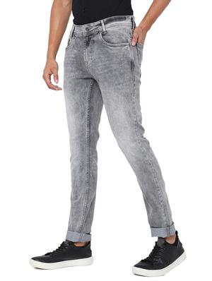grey solid distressed jean - 18445917 - Standard Image - 2