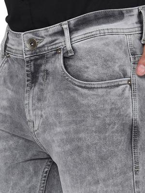 grey solid distressed jean - 18445917 - Standard Image - 5