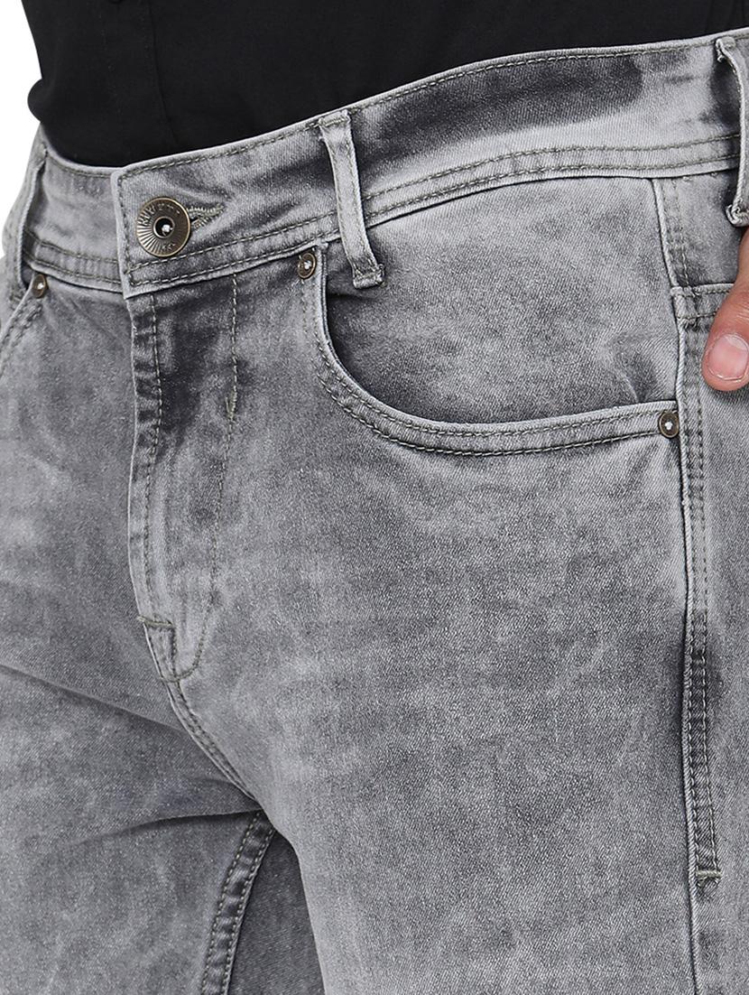 grey solid distressed jean - 18445917 - Zoom Image - 5