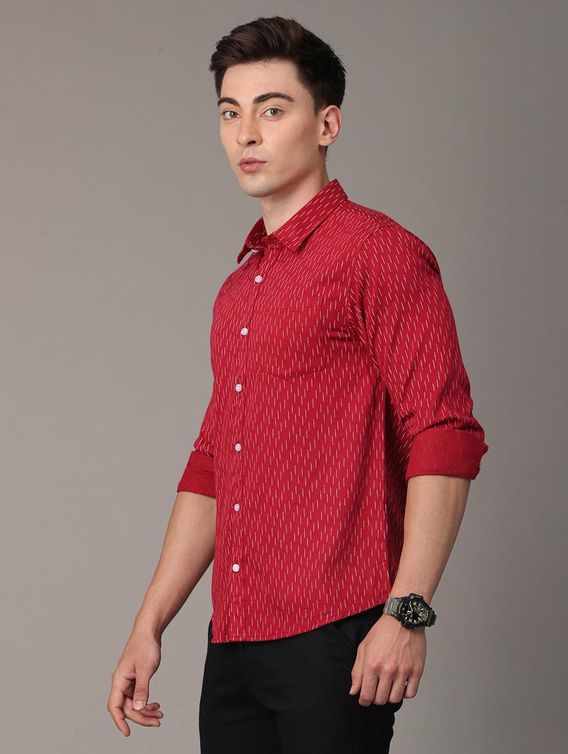 red printed casual shirt - 18446512 - Zoom Image - 2