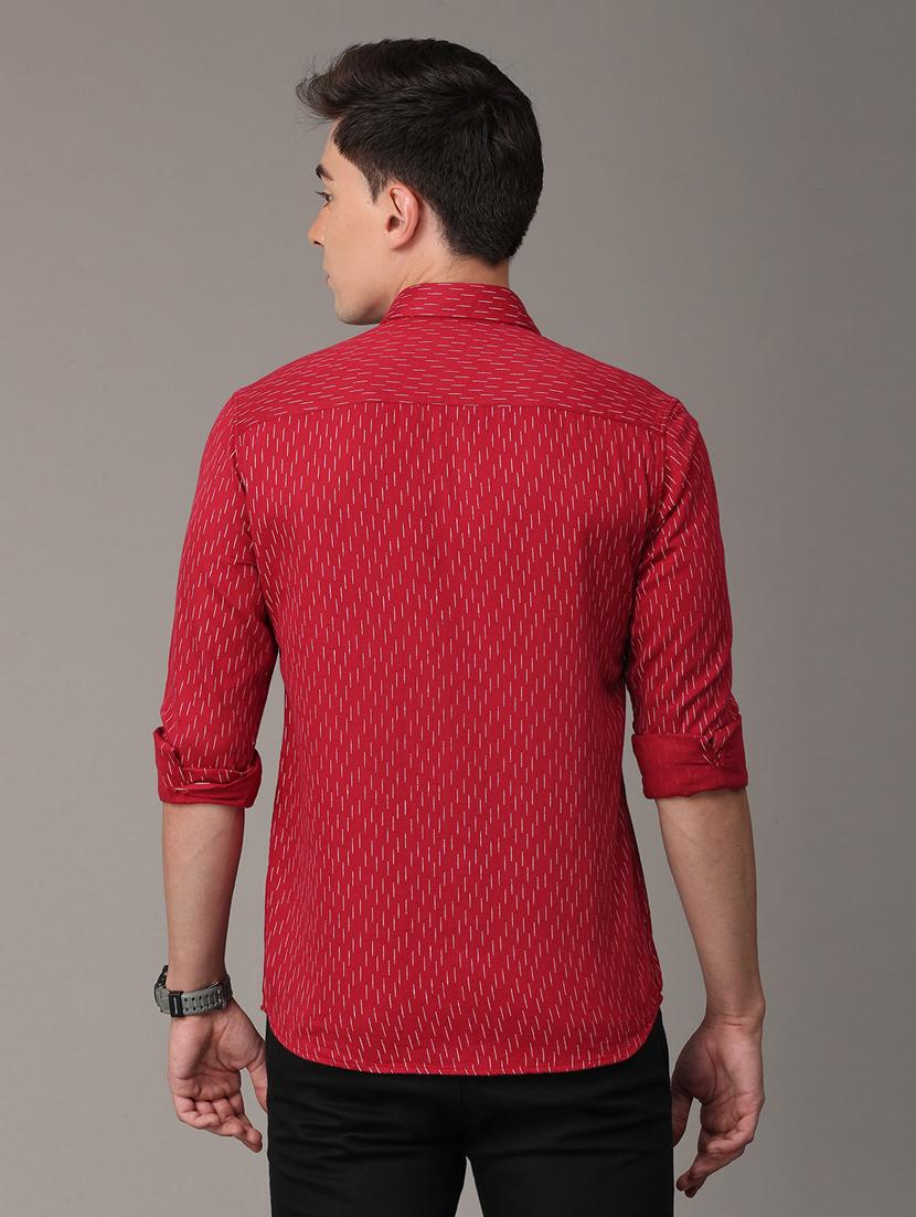 red printed casual shirt - 18446512 - Zoom Image - 3
