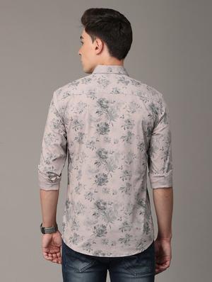 beige printed casual shirt - 18446516 - Standard Image - 3