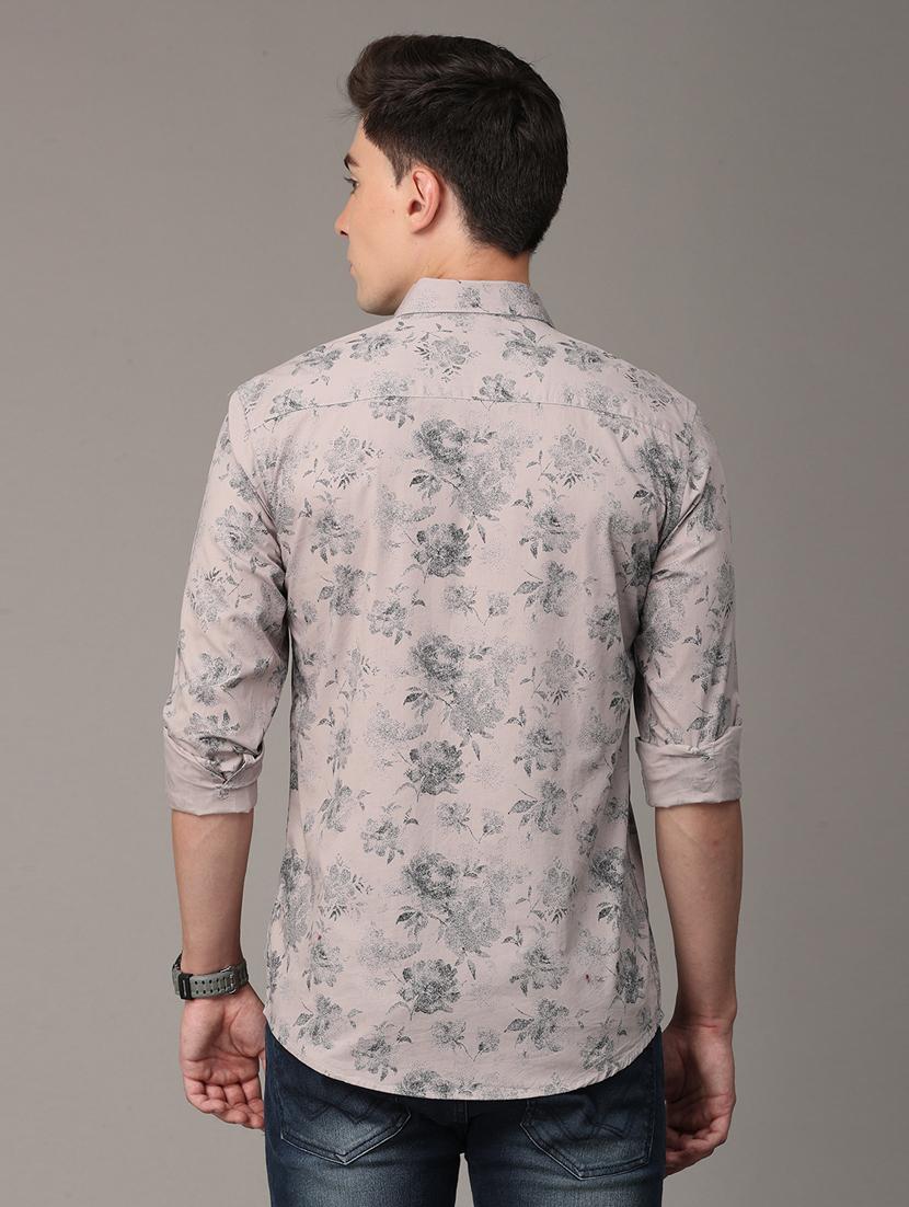beige printed casual shirt - 18446516 - Zoom Image - 3