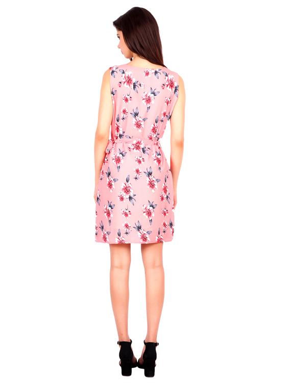 round neck floral shift dress - 18446862 - Zoom Image - 3