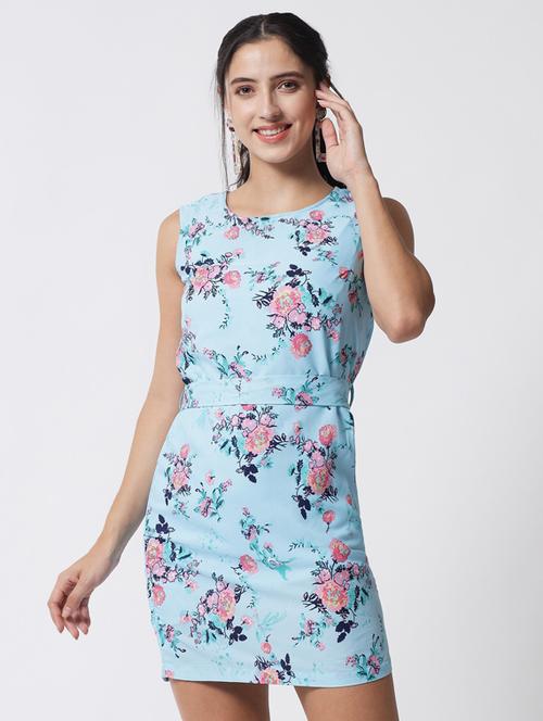 round neck floral sheath dress - 18446868 - Standard Image - 1