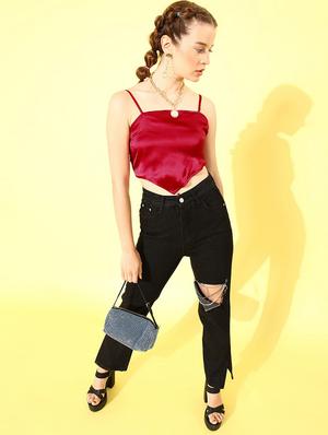 cami neck solid scarf top - 18446891 - Standard Image - 4