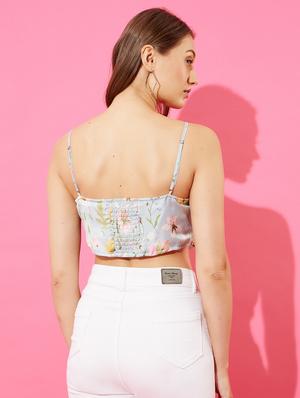 cami neck floral scarf top - 18446910 - Standard Image - 3