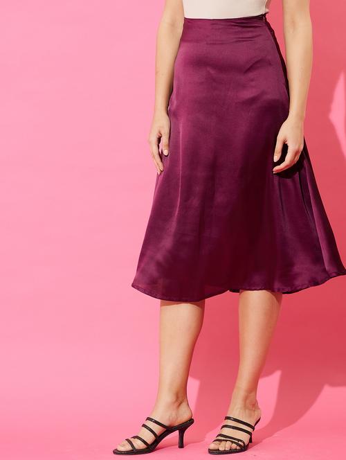 high rise solid a-line skirt - 18446961 - Standard Image - 1