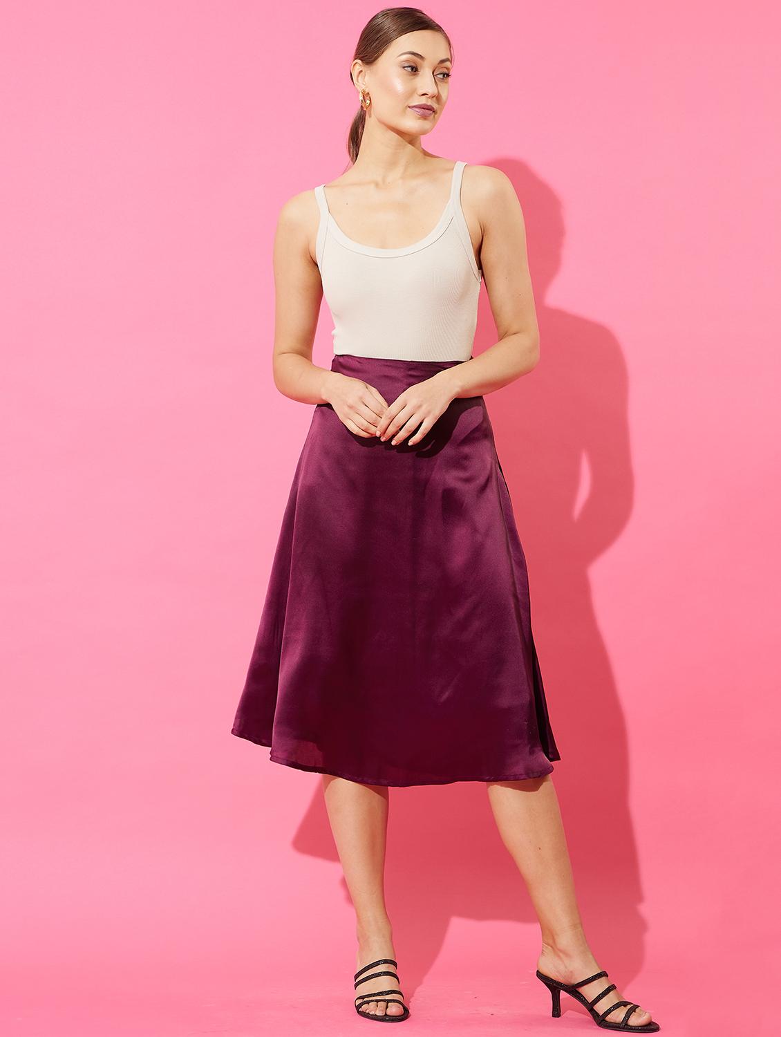 high rise solid a-line skirt - 18446961 - Zoom Image - 4
