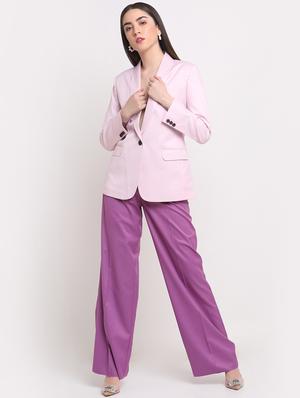 high rise solid flat front trousers trouser - 18447044 - Standard Image - 4