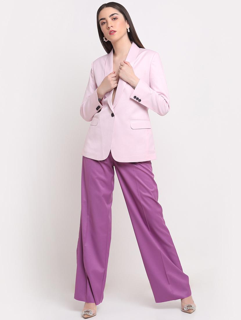 high rise solid flat front trousers trouser - 18447044 - Zoom Image - 4
