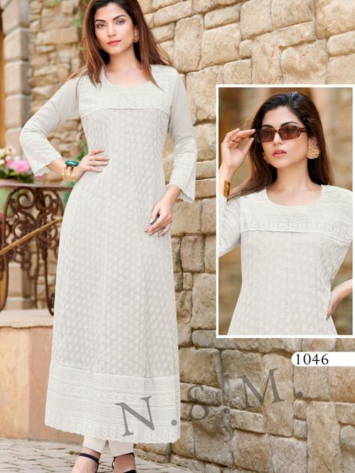 georgette kurta pant set - 18447144 - Standard Image - 1