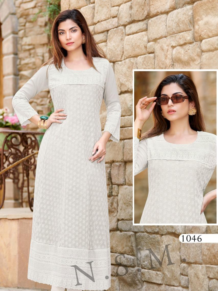 georgette kurta pant set - 18447144 - Zoom Image - 2