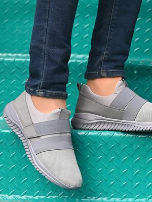 men grey slip on sport shoe - 18447365 - Standard Image - 6
