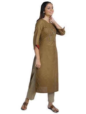 embroidered kurta pant set - 18447443 - Standard Image - 2