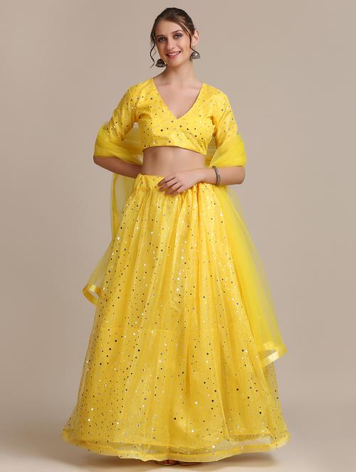 embellished flared lehenga - 18447965 - Very Small Image - 1