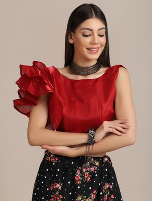 floral flared lehenga with dupatta - 18447990 - Standard Image - 4