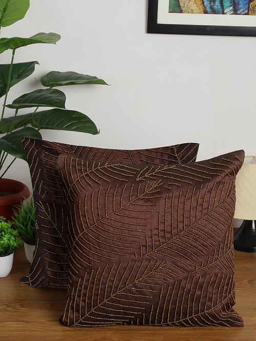 alina decor set of 2 embllished cushion covers 16 x 16 inch - 18448105 - Standard Image - 1