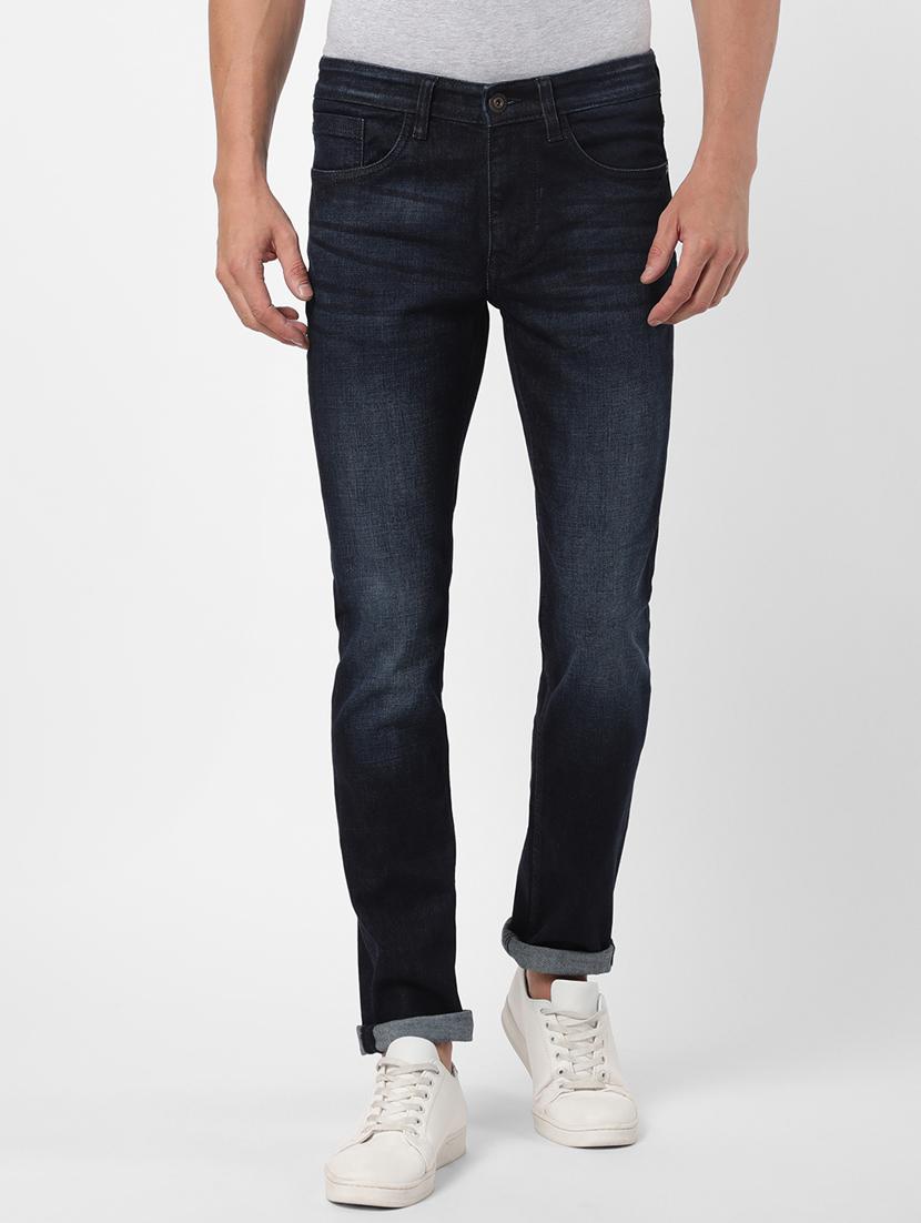 navy-blue light-washed denim jean - 18448540 - Zoom Image - 1