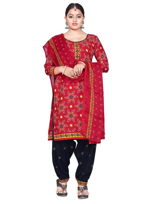 printed unstitched salwar suit set - 18448785 - Standard Image - 1