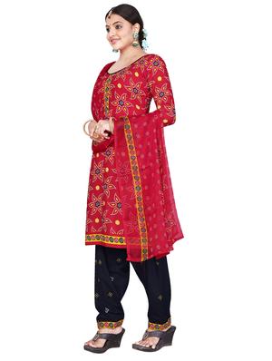 printed unstitched salwar suit set - 18448785 - Standard Image - 2