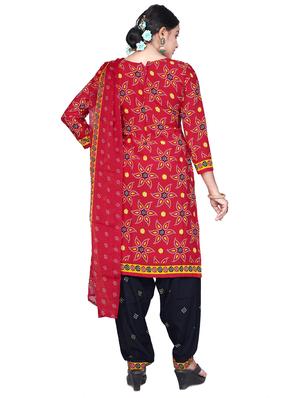 printed unstitched salwar suit set - 18448785 - Standard Image - 3