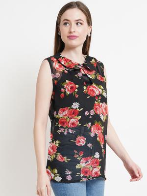 peter pan collar floral regular top - 18448950 - Standard Image - 2
