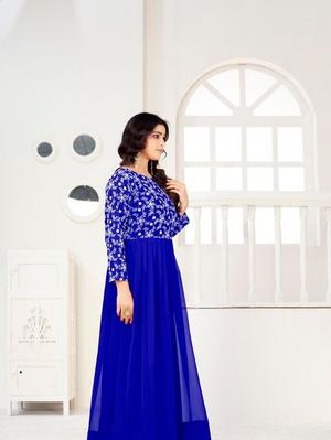 beauty full blue gown for women - 18449699 - Standard Image - 2