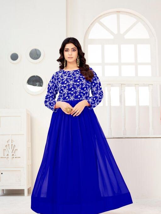beauty full blue gown for women - 18449699 - Zoom Image - 1