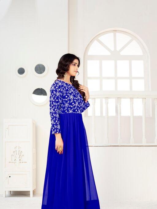 beauty full blue gown for women - 18449699 - Zoom Image - 2
