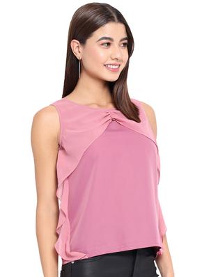 sleeveless ruffle regular top - 18450207 - Standard Image - 2