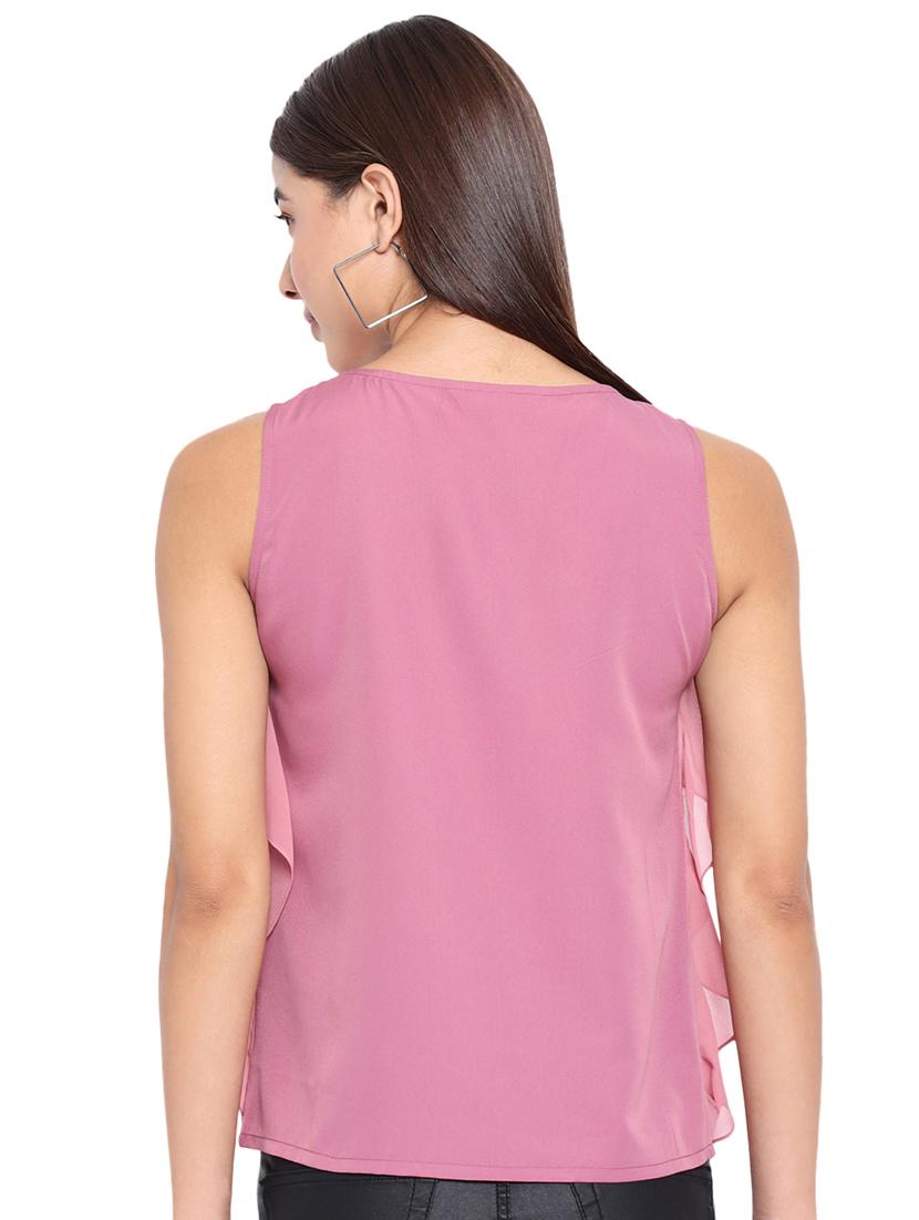 sleeveless ruffle regular top - 18450207 - Zoom Image - 5