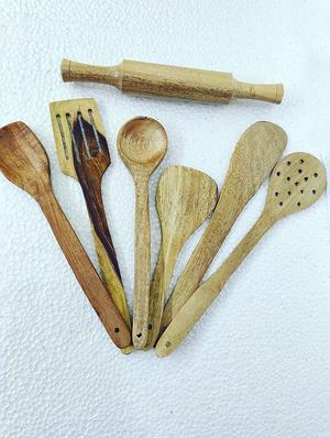 spatula set for non stick::spoon set::pav bhaji maker::serving spoons::hand blender - 18450886 - Standard Image - 4