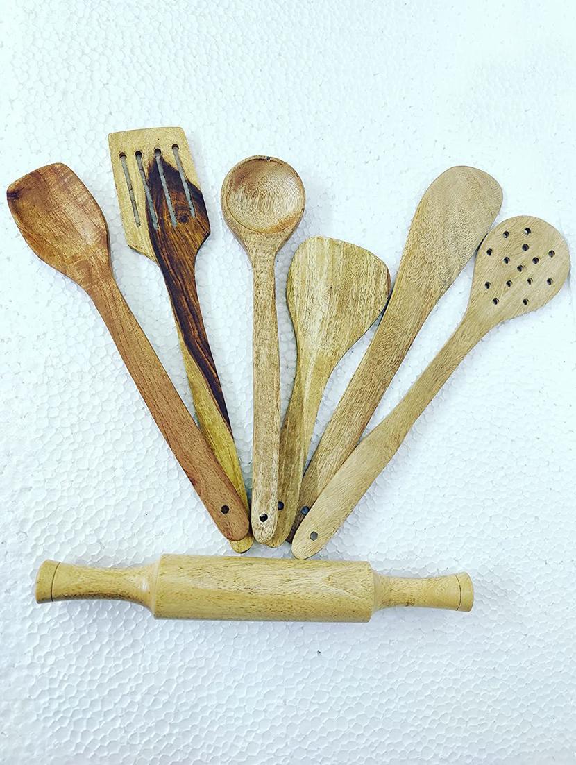 spatula set for non stick::spoon set::pav bhaji maker::serving spoons::hand blender - 18450886 - Zoom Image - 1