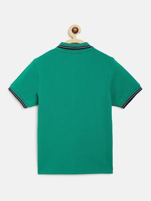 boys green polo t-shirt - 18451048 - Standard Image - 2