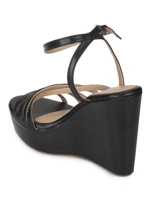 women black ankle strap sandal - 18451706 - Standard Image - 4