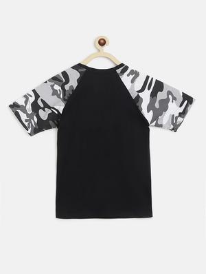boys black camouflage nightwear shorts set - 18451793 - Standard Image - 2