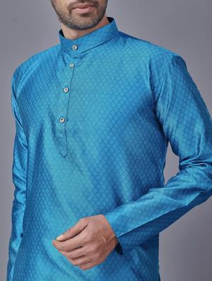 ai aqua self-designed kurta pyjama ethnic wear set - 18452302 - Standard Image - 4