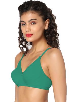 green non padded regular bra - 18453475 - Standard Image - 2