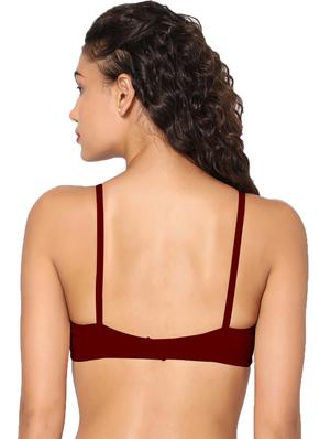 maroon non padded regular bra - 18453477 - Standard Image - 3