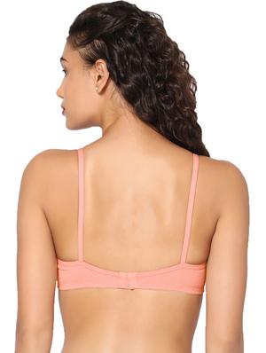 peach non padded regular bra - 18453478 - Standard Image - 3