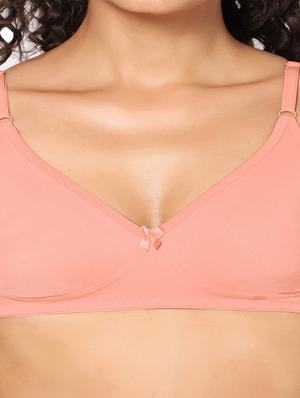 peach non padded regular bra - 18453478 - Standard Image - 5