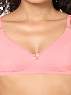 pink non padded regular bra - 18453479 - Standard Image - 5
