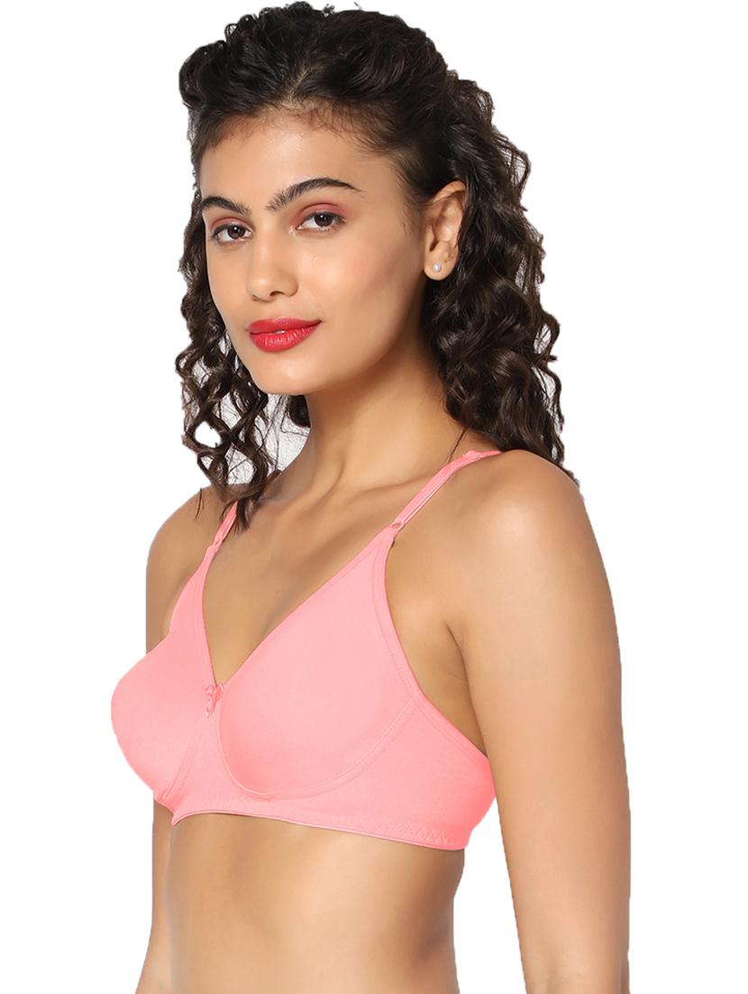 pink non padded regular bra - 18453479 - Zoom Image - 2