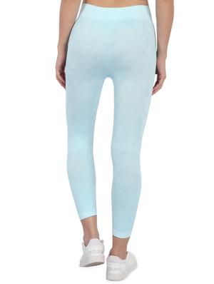 turquoise self design legging - 18453562 - Standard Image - 3