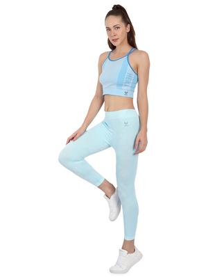 turquoise self design legging - 18453562 - Standard Image - 4