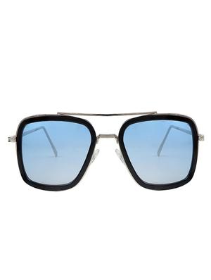 purple lens rectangular sunglasses for men and women - 18453754 - Standard Image - 3