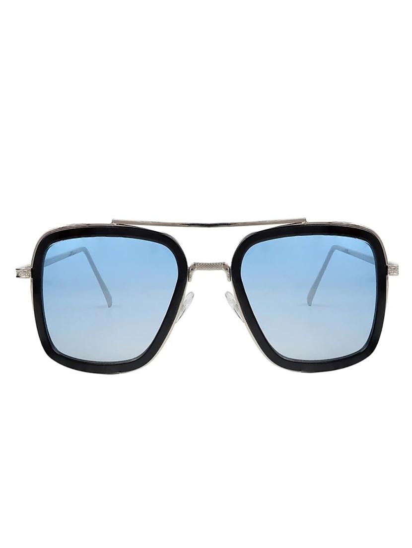 purple lens rectangular sunglasses for men and women - 18453754 - Zoom Image - 3