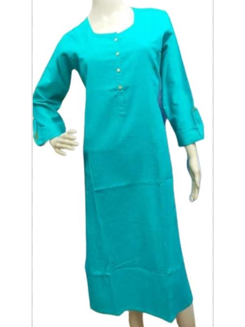 women cotton solid kurta - 18453763 - Standard Image - 1